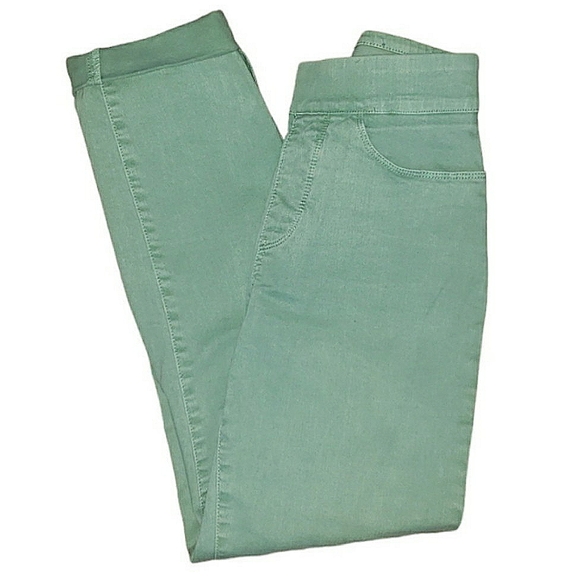 Soft Surroundings Green Slimming Waist The Ultimate Relaxed Straight Jeans PS 6P - Picture 16 of 16
